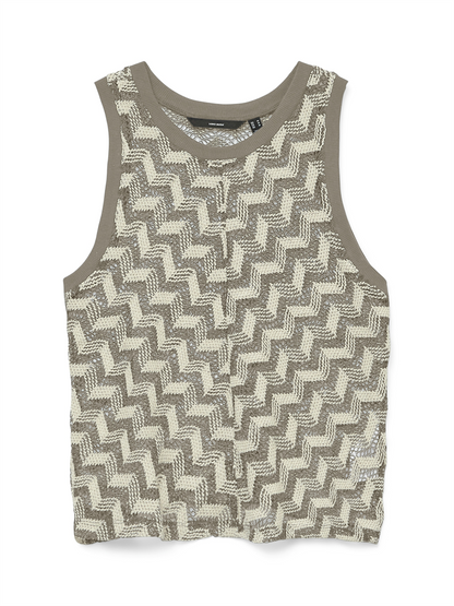 VMTIKKA SL CROCHET TOP JRS GA - 10327092