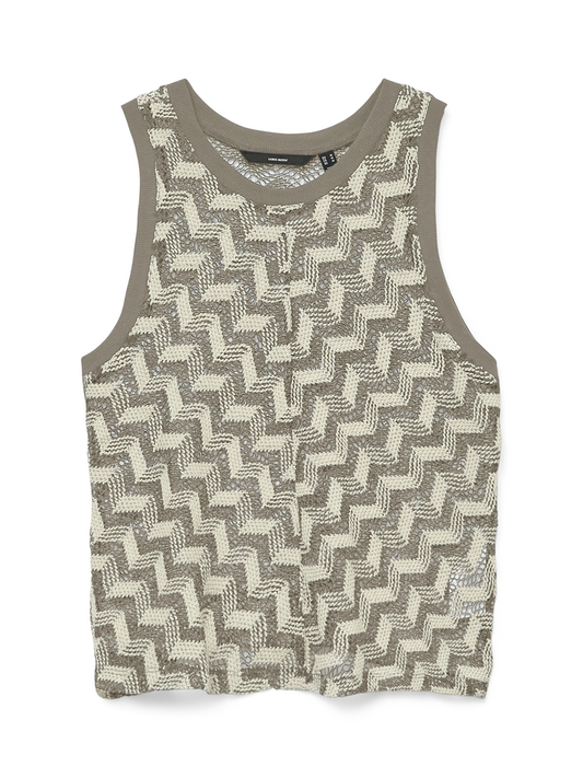 VMTIKKA SL CROCHET TOP JRS GA - 10327092