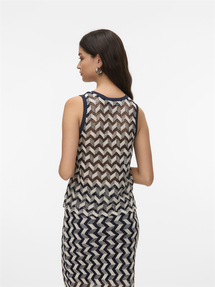 VMTIKKA SL CROCHET TOP JRS GA - 10327092