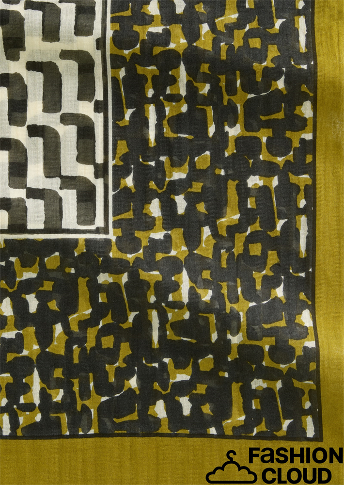 Scarf, woven, cotton-modal, various - 509819502057