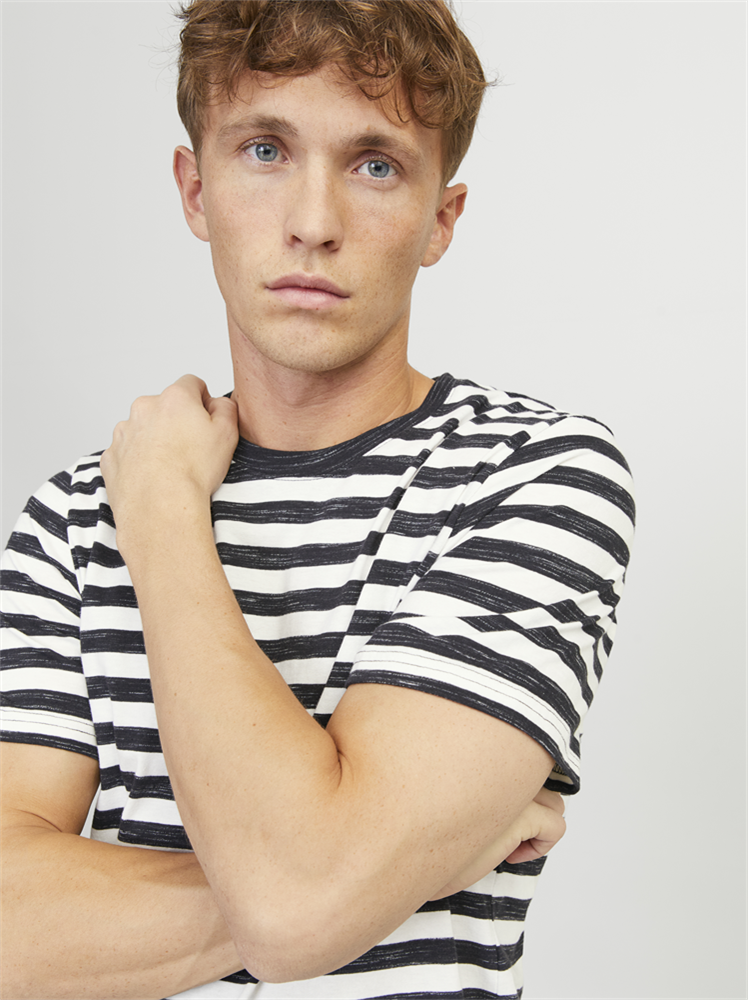 JORTAMPA STRIPE TEE SS CREW NECK - 12252176