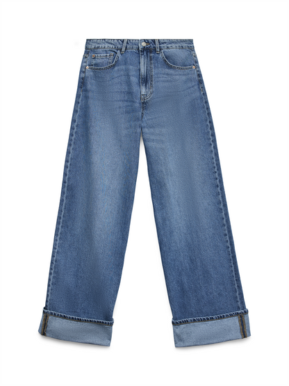VMRAE HR WIDE FOLD UP JEANS VI3519 - 10334575