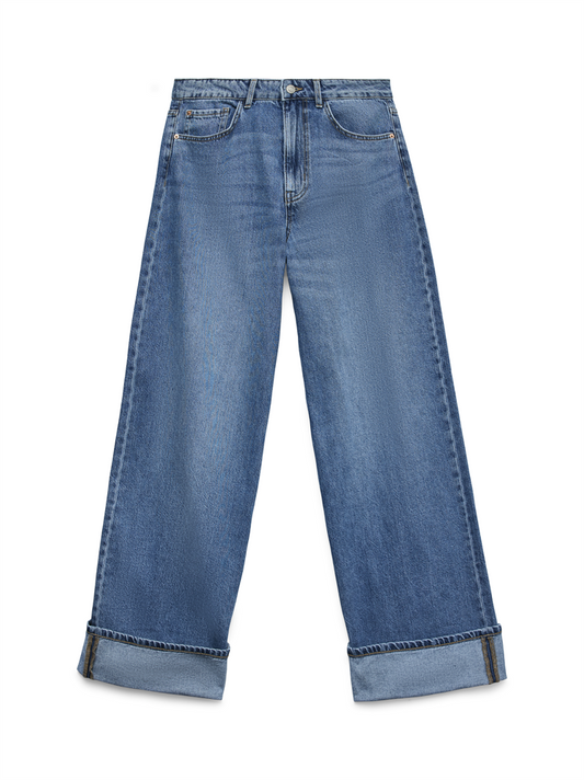 VMRAE HR WIDE FOLD UP JEANS VI3519 - 10334575