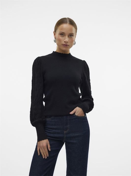 VMLIMONE LS HIGHNECK PULLOVER GA BO - 10310809