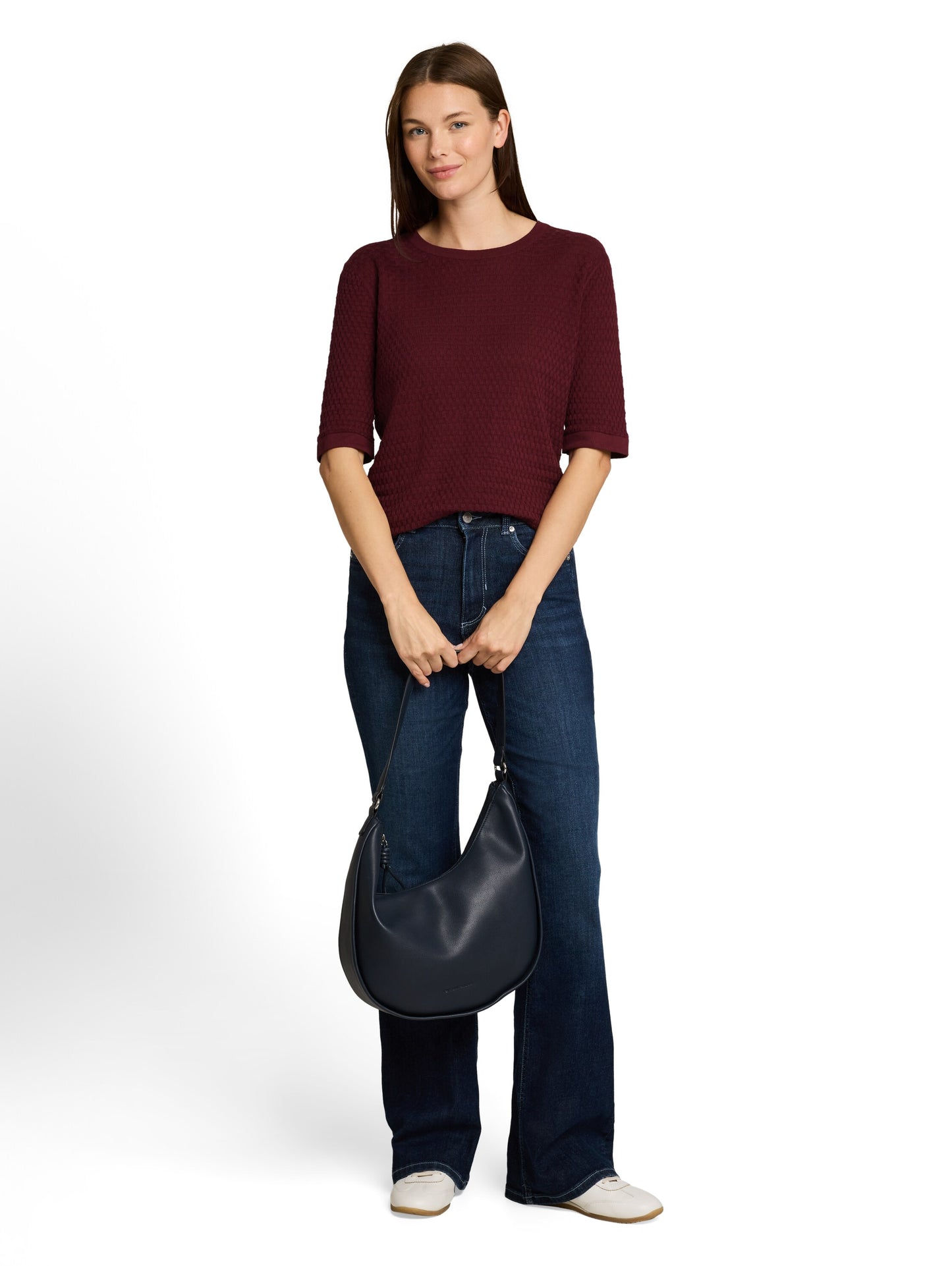 knit structured shortsleeve - 1052767