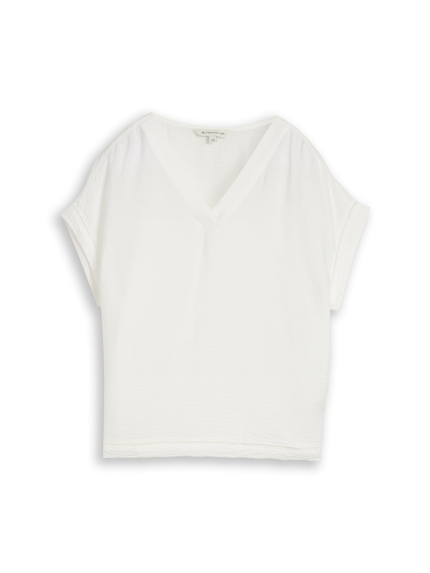 blouse solid v-neck - 1051077
