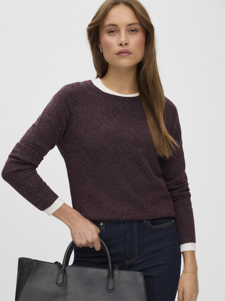 VMDOFFY LS O-NECK BLOUSE GA NOOS - 10201022
