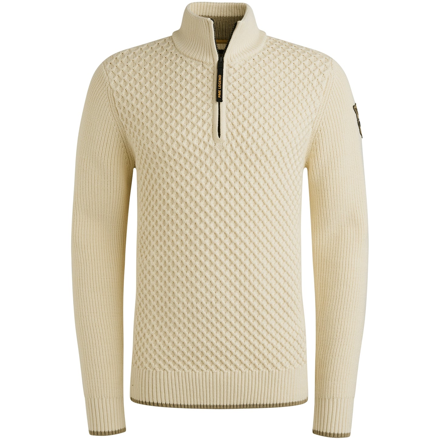 Half zip collar cotton mix yarn - PKW2509324