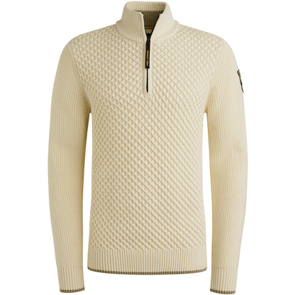 Half zip collar cotton mix yarn - PKW2509324