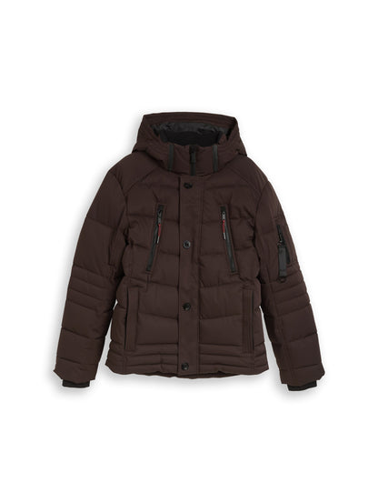 hooded quilted puffer jacket - 1051663