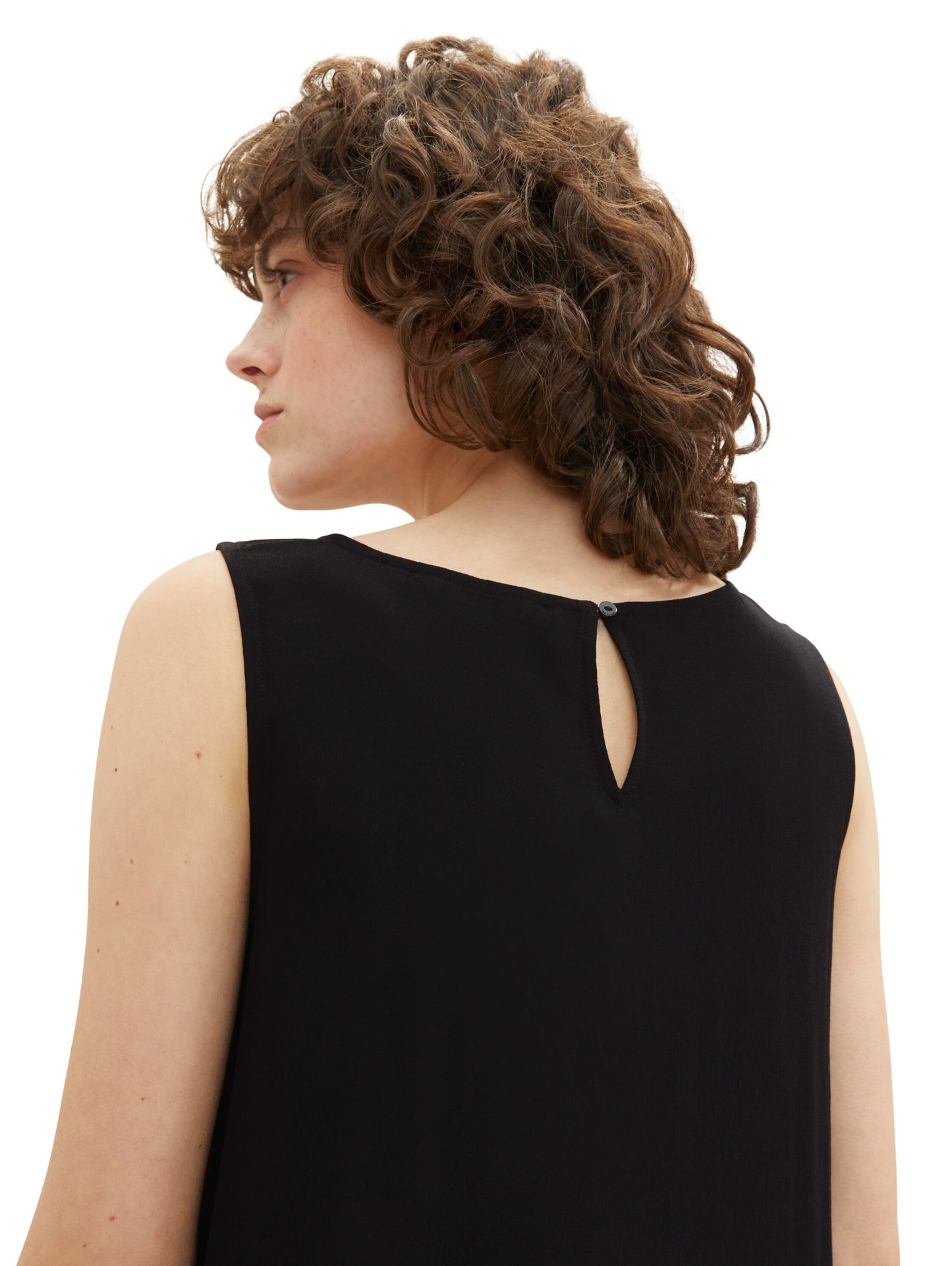sleeveless dress with volant - 1037234