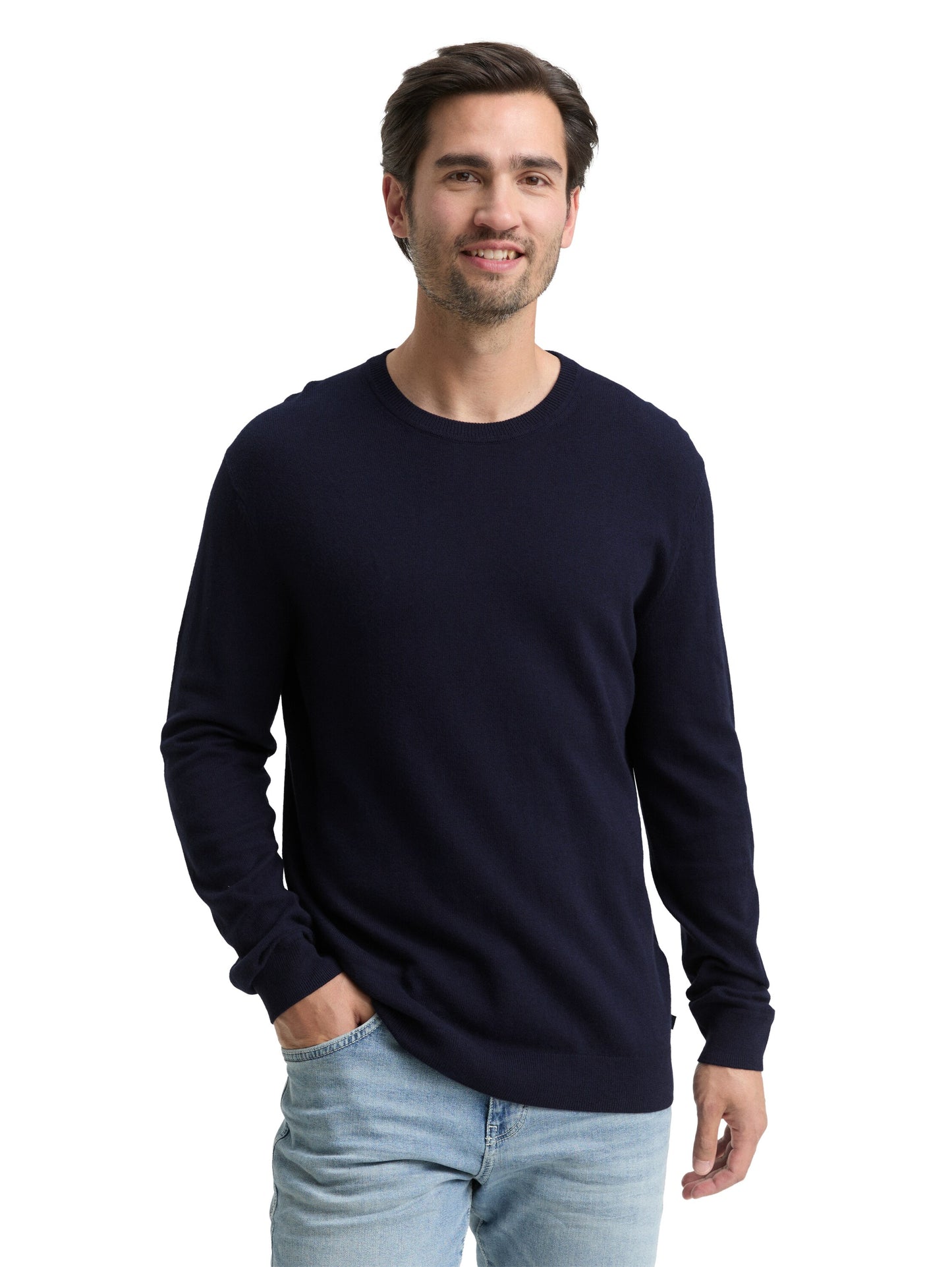 cotton cashmere crewneck knit - 1048015