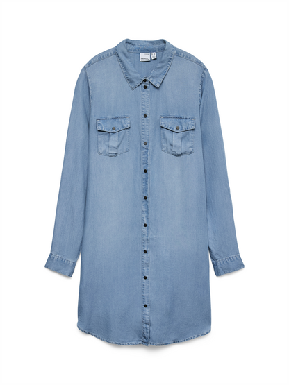 VMSILLA LS SHORT DRESS LT BL GA NOO - 10184172