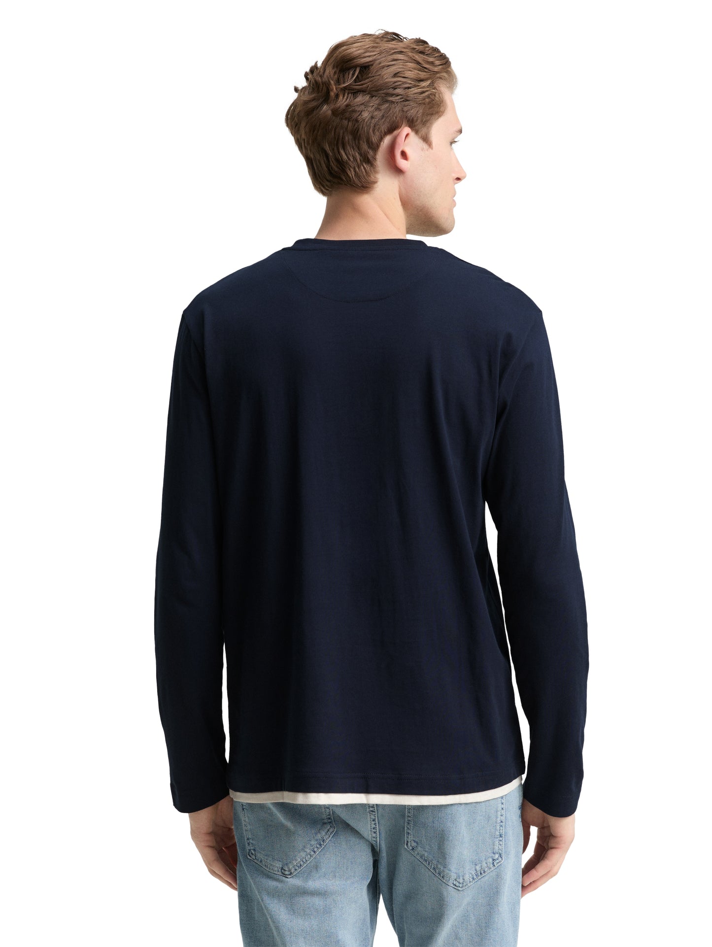 detailed longsleeve serafino - 1048628