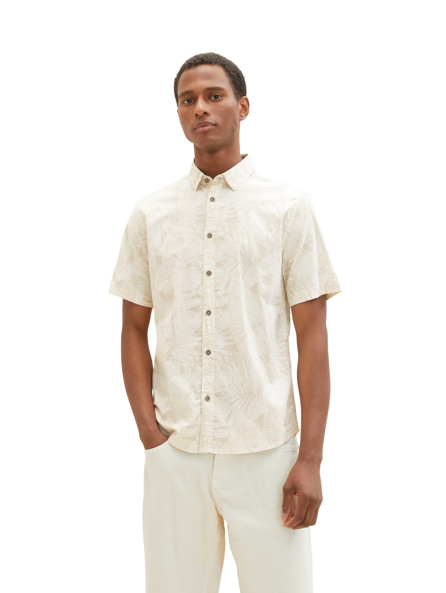 printed slubyarn shirt - 1036222