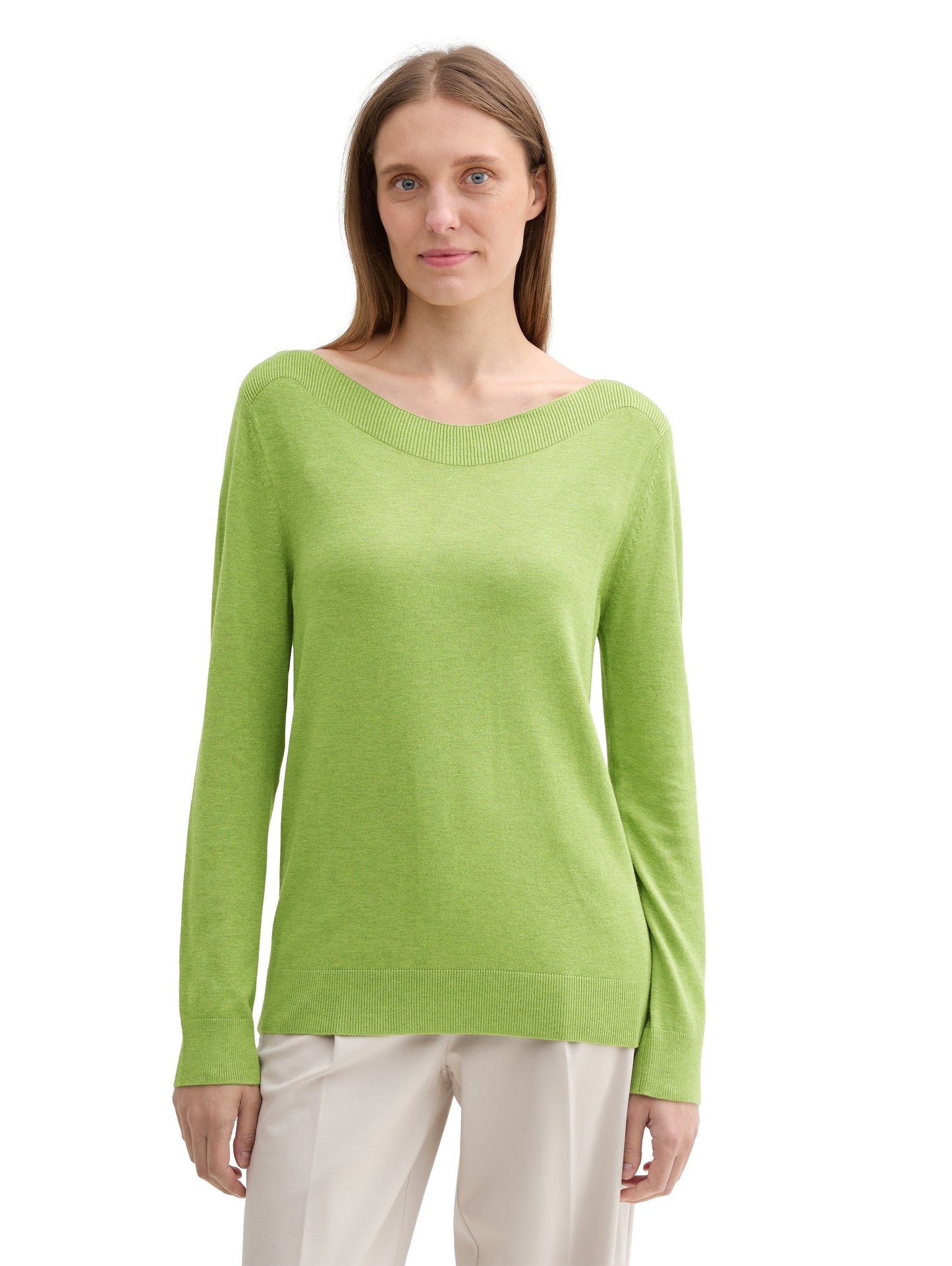 knit boatneck pullover - 1044106