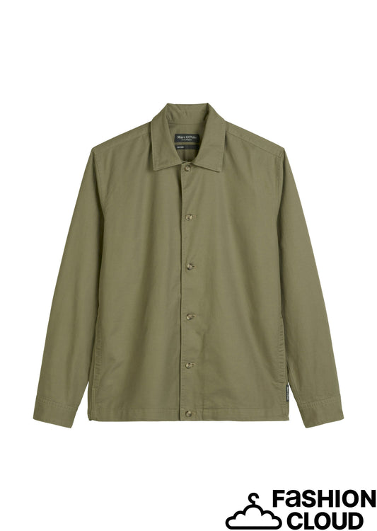 Camp collar overshirt, side seam po - 523134074178