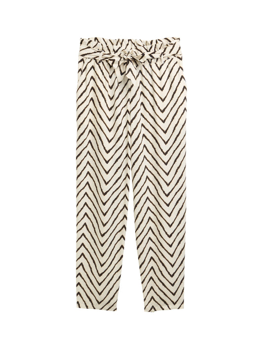 loose fit paperbag pants - 1046504