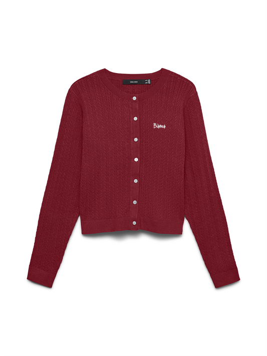 VMGOLD CABLE LS O-NECK CARDIGAN - 10346495