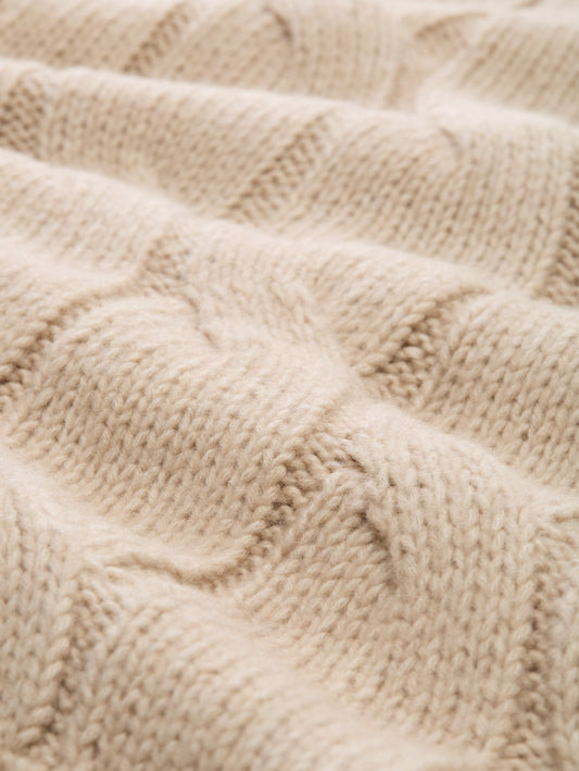 knit vest with cable structure - 1047708