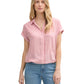 blouse striped shortsleeve - 1045239