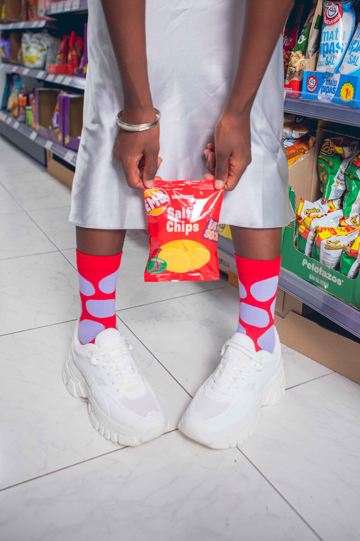 Socken Salty Chips, Red - EMSNOCCHIPR