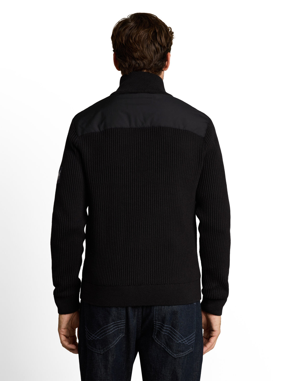 zip jacket knit with fabric mi - 1052242