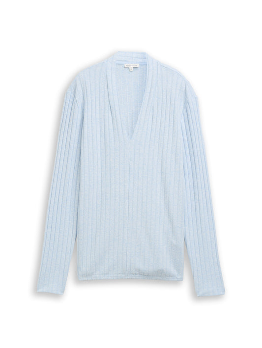 T-shirt v-neck cosy rib - 1048936