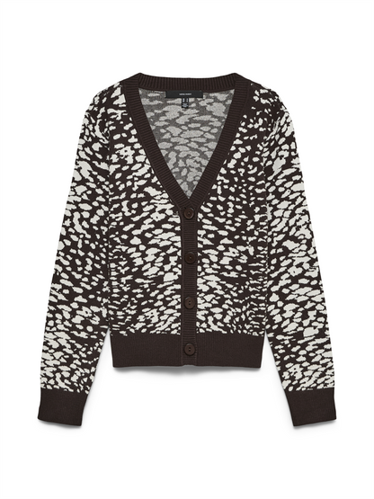 VMARIA ART LS V-NECK CARDIGAN REP - 10314507