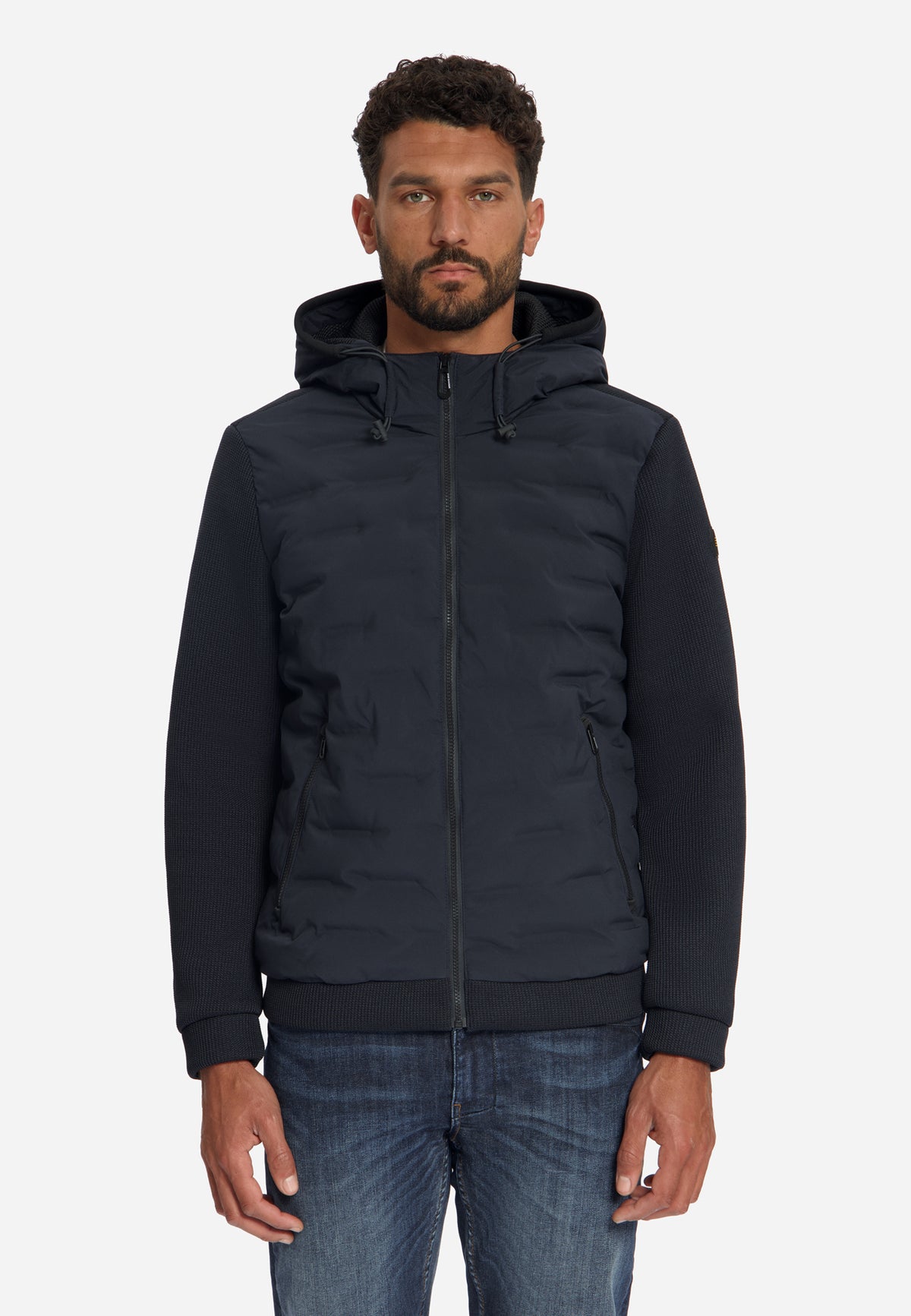 Jacket Short Fit Sealed Hooded Knit - 33630819SN