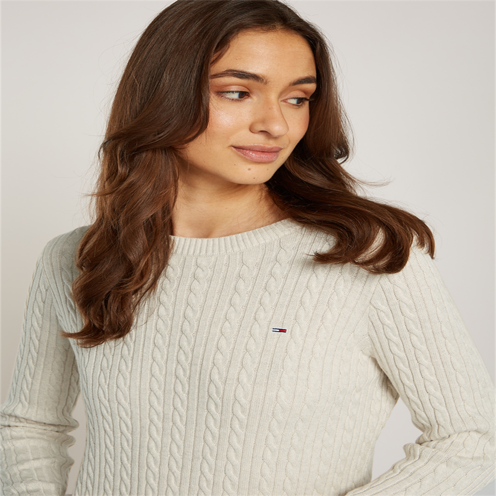 TJW CABLE ESSENTIAL SWEATER - DW0DW18683