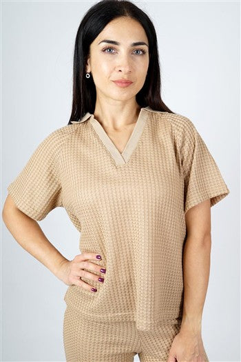 Da. T-Shirt Polokragen - 32223