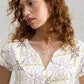NELLY NOTCH NECK TEE - 445349