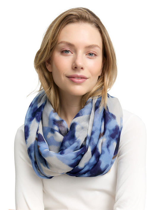 printed loop scarf - 1048580