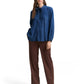 blouse denim look with bow tie - 1048677
