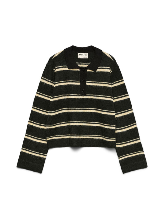 AWTACEY LS POLO KNIT - 10334366