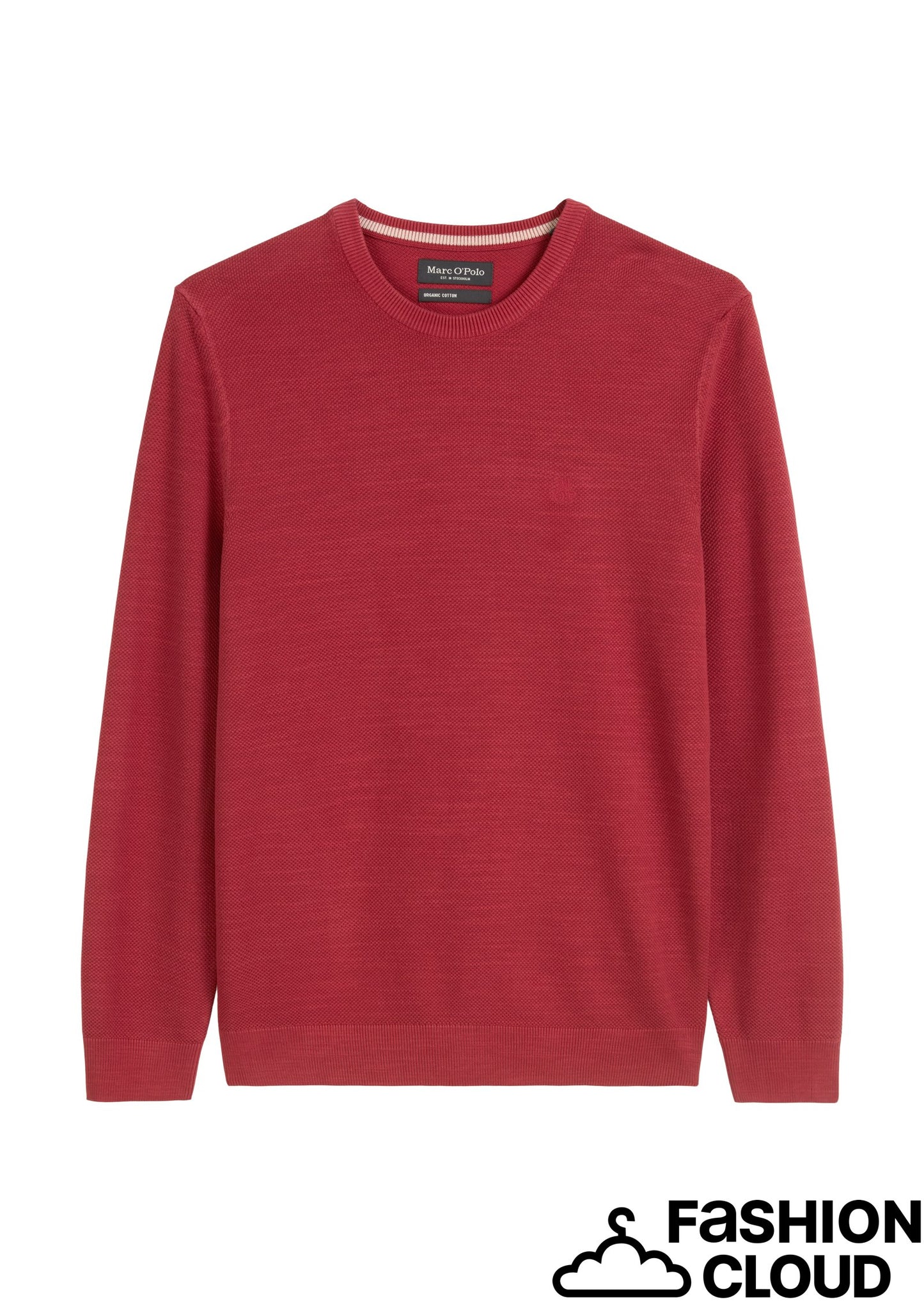 Crewneck, cotton slub, piqué struct - 528502360074