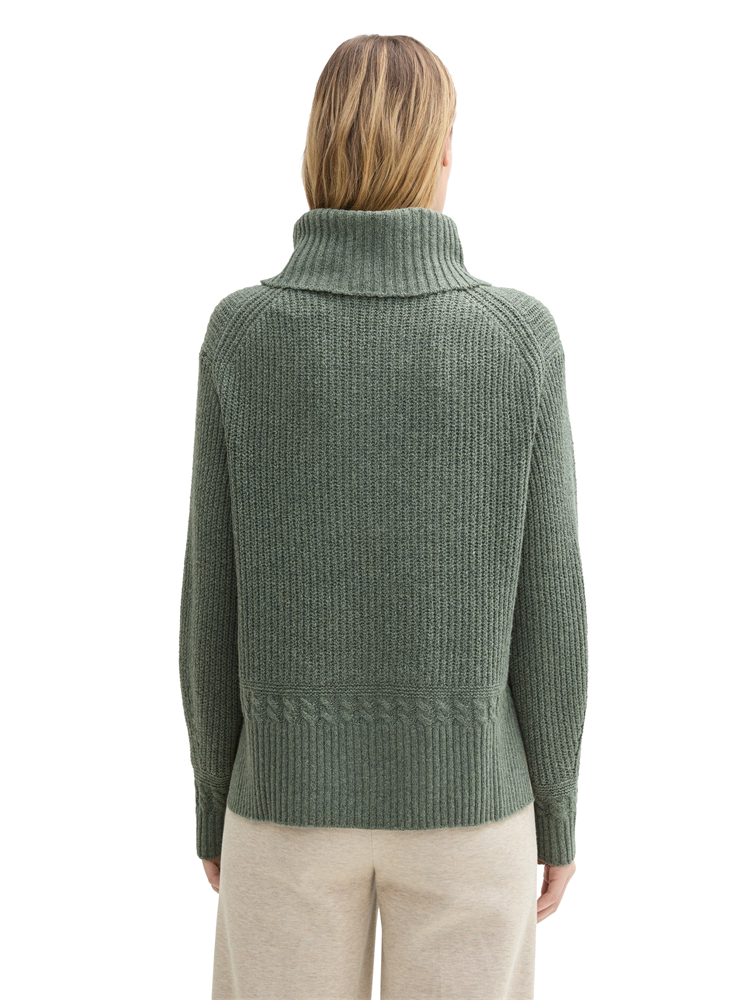 knit rib turtleneck - 1044058