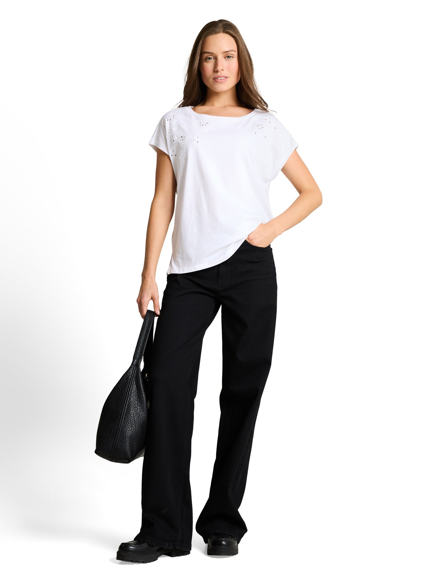 T-shirt crew neck ajour deplac - 1050469