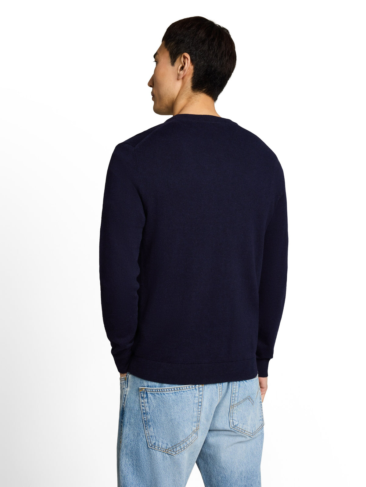 cotton cashmere crew neck knit - 1052229