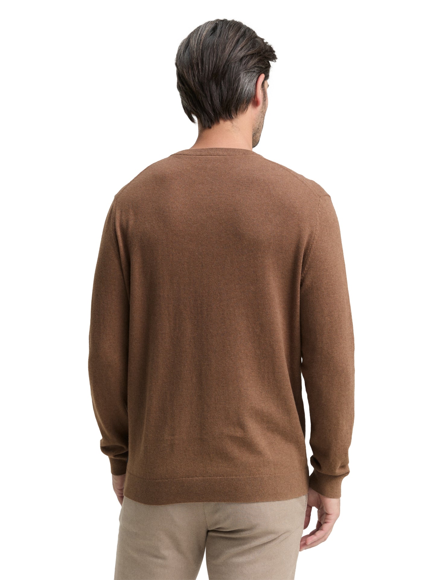 cotton cashmere crewneck knit - 1048015