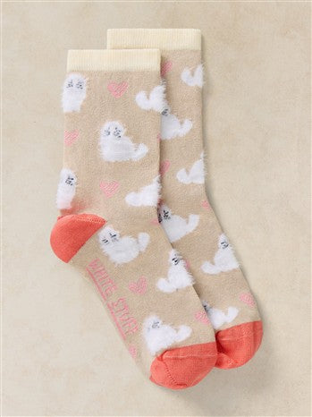 FLUFFY CAT ANKLE SOCK - 446845