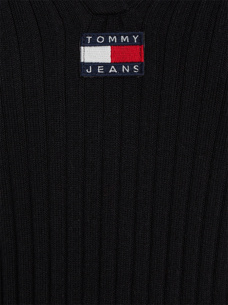 TJW COLLAR BADGE SWEATER DRESS - DW0DW15016