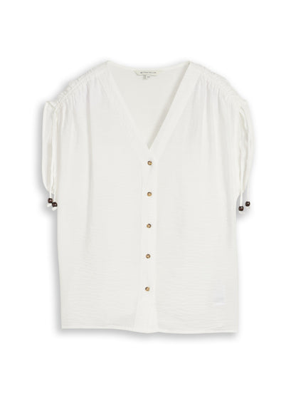 blouse top with gathering - 1051085