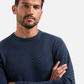 Pullover Crewneck Jacquard Solid - 29230916