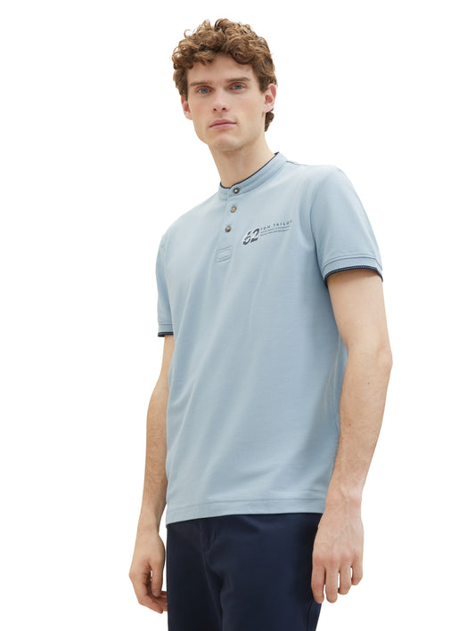 detailed stand-up polo - 1040948