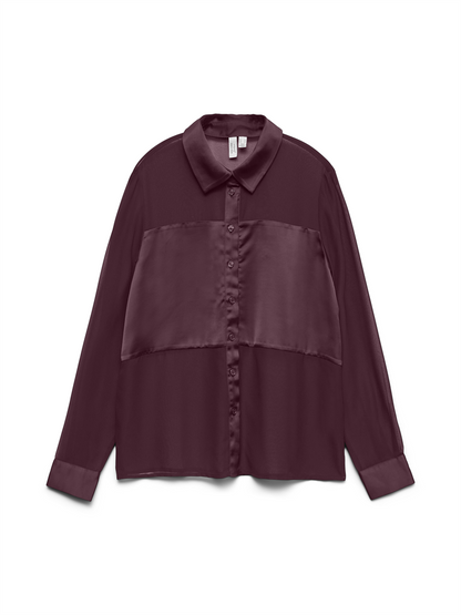 VMHALLIE LS SHIRT WVN BTQ GA - 10337589