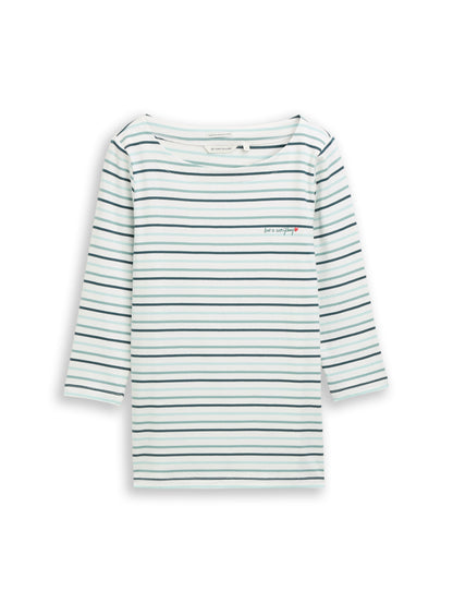 T-shirt boat neck stripe - 1050415