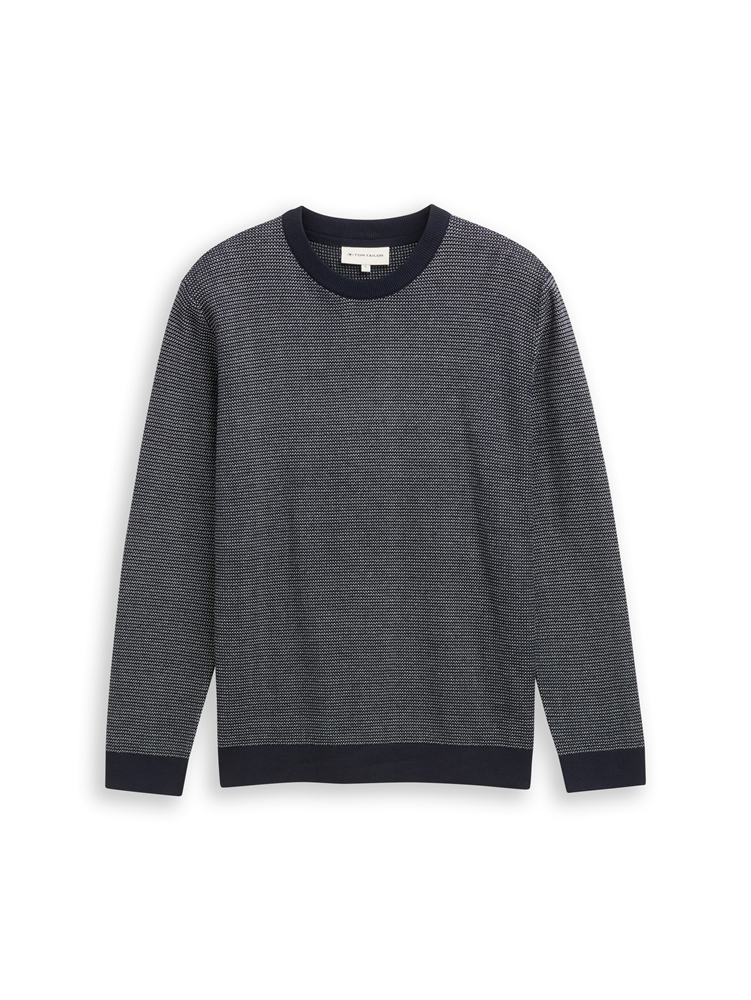 fine structure knit pullover - 1049372