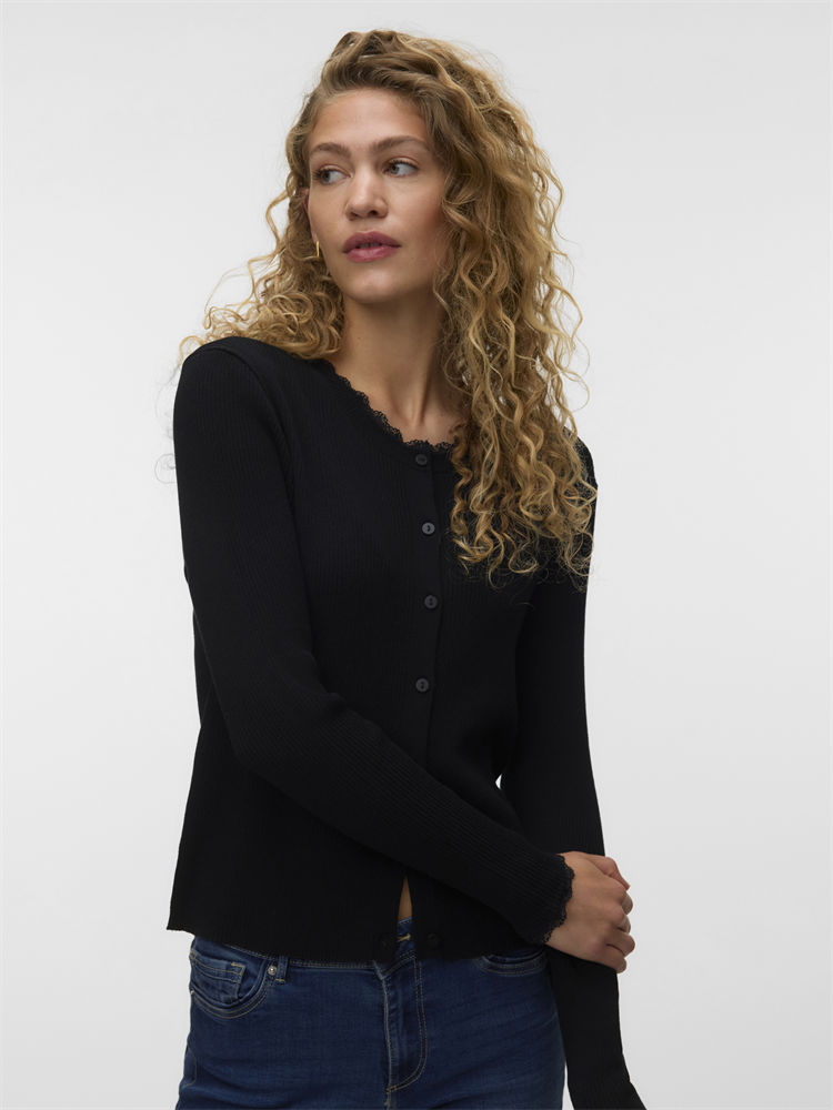 VMWONDER LACE LS O-NECK CARDIGAN NO - 10346457